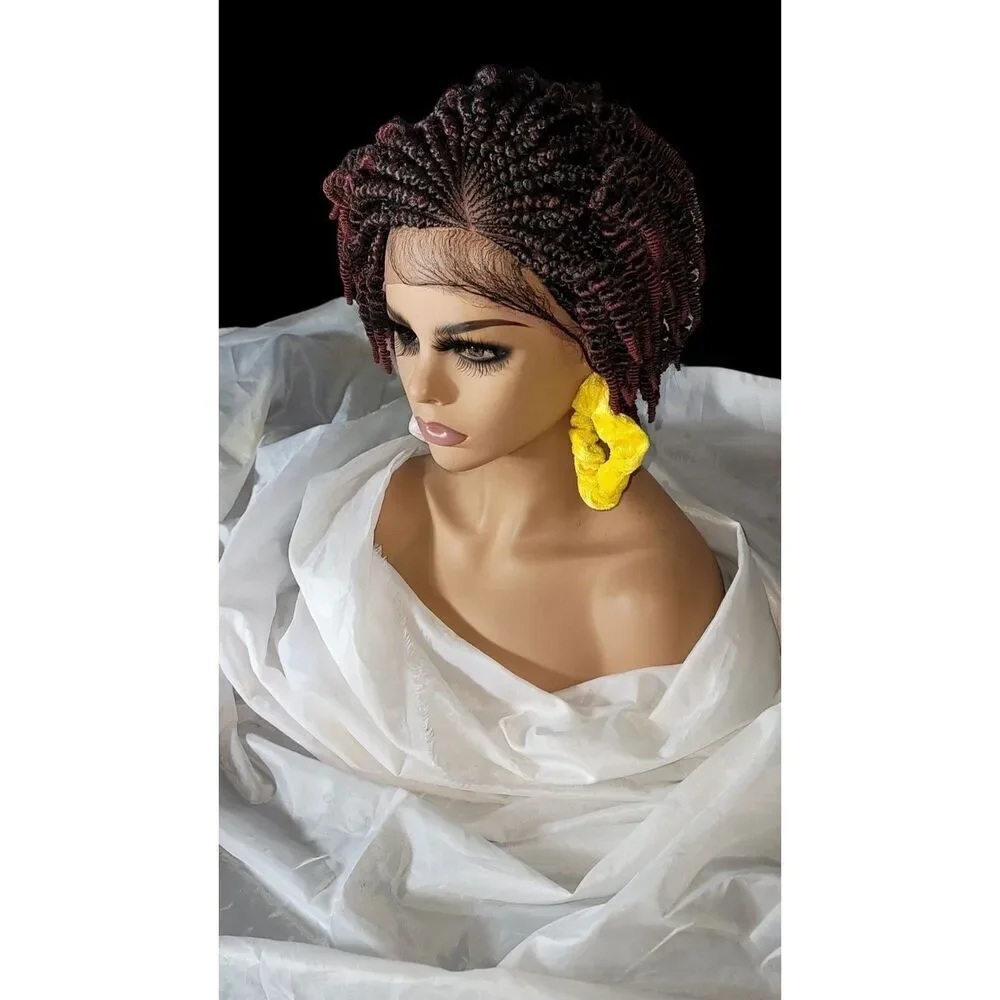 Handmade Braided Wigs Micro Braids, Short Kinky Twists, NWT, Ombre - Picture 12 of 15